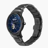 Buy Shop Emporio Armani Renato Automatic Blue Dial Grey Steel Strap Watch For Men - AR60056 USA Online