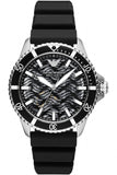 Buy Shop Emporio Armani Meccanico Automatic Black Dial Black Silicone Strap Watch For Men - AR60062 USA Online