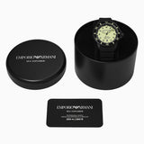 Buy Shop Emporio Armani Sea Explorer Automatic Yellow Dial Black Silicone Strap Watch For Men - AR60085 USA Online