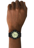 Buy Shop Emporio Armani Sea Explorer Automatic Yellow Dial Black Silicone Strap Watch For Men - AR60085 USA Online