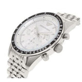 Emporio Armani Sportivo Chronograph Silver Dial Silver Steel Strap Watch For Men - AR6073