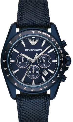 Buy Shop Emporio Armani Sportivo Chronograph Blue Dial Blue Nylon Strap Watch for Men - AR6132 USA Online