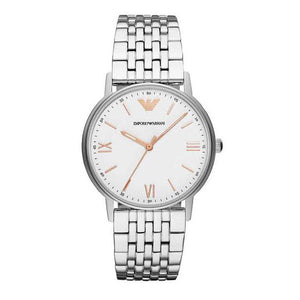 Buy Shop Emporio Armani Kappa Quartz White Dial Silver Steel Strap Watch For Men - AR80014 USA Online