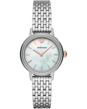 Buy Shop Emporio Armani Interchangeable Analog Mother of Pearl Dial Silver Steel Strap Watch For Women - AR80020 USA Online