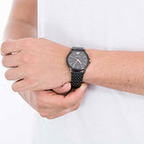 Buy Shop Emporio Armani Interchangeable Black Dial Black Steel Strap Watch For Men - AR80021 USA Online