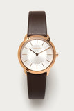 Buy Shop Calvin Klein Minimal White Dial Brown Leather Strap Watch for Women - K3M226G6 USA Online