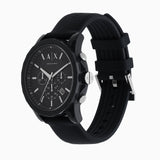 Buy Shop Armani Exchange Outerbanks Chronograph Black Dial Black Silicone Strap Watch For Men - AX1326 USA Online