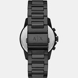 Armani Exchange Banks Chronograph Black Dial Black Steel Strap Watch For Men - AX1722