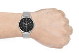 Armani Exchange Cayde Chronograph Black Dial Silver Mesh Strap Watch For Men - AX2714