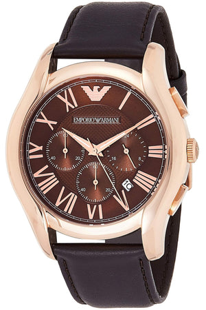 Buy Shop Emporio Armani Chronograph Brown Dial Brown Leather Strap Watch For Men - AR1701 USA Online