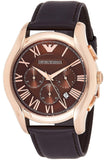 Buy Shop Emporio Armani Chronograph Brown Dial Brown Leather Strap Watch For Men - AR1701 USA Online