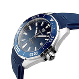 Buy Shop Tag Heuer Aquaracer Quartz Blue Dial Blue Rubber Strap Watch for Men - WAY101C.FC6153 USA Online