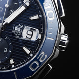 Buy Shop Tag Heuer Aquaracer Calibre 16 43mm Blue Dial Silver Steel Strap Watch for Men - CAY211B.BA0927 USA Online