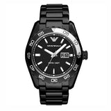 Buy Shop Emporio Armani Sportivo Quartz Black Dial Black Steel Strap Watch For Men - AR6049 USA Online