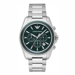 Buy Shop Emporio Armani Sportivo Chronograph Blue Dial Silver Steel Strap Watch For Men - AR6091 USA Online