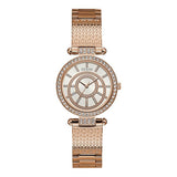 Buy Shop Guess Muse Quartz Silver Dial Rose Gold Steel Strap Watch For Women - W1008L3 USA Online