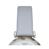 Emporio Armani White Dial Light Blue Leather Strap Watch For Women - AR11002