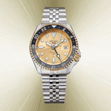 Buy Shop Seiko 5 Sports GMT Automatic 70th Anniversary Taiwan Limited Edition Gold Dial Silver Steel Strap Watch For Men - SSK044K1 USA Online
