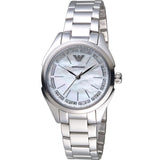 Buy Shop Emporio Armani Valeria Quartz Mother of Pearl Dial Silver Steel Strap Watch For Women - AR11030 USA Online