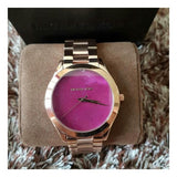 Buy Shop Michael Kors Runway Pink Dial Rose Gold Steel Strap Watch for Women - MK3550 USA Online