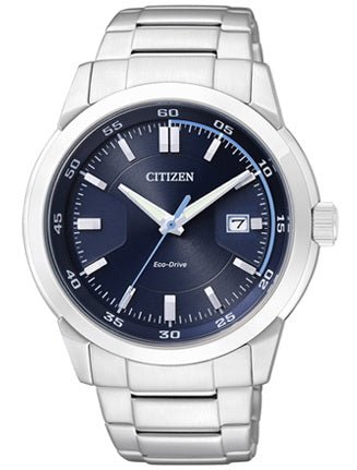 Buy Shop Citizen Eco Drive Blue Dial Silver Stainless Steel Watch For Men - BM7140-54L USA Online