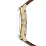 Buy Shop Fossil Flynn Mechanical Skeleton Beige Dial Brown Leather Strap Watch for Men - BQ2215 USA Online