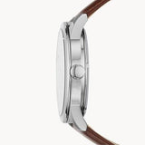 Buy Shop Fossil Flynn Automatic Black Dial Brown Leather Strap Watch for Men - BQ2270 USA Online