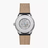 Buy Shop Fossil Forrester Automatic Skeleton Grey Dial Brown Leather Strap Watch for Men - ME3178 USA Online