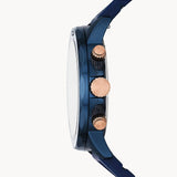Buy Shop Fossil Bannon Multifunction Blue Dial Blue Silicone Strap Watch for Men - BQ2498 USA Online