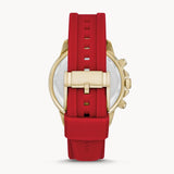 Buy Shop Fossil Bannon Multifunction Black Dial Red Silicone Strap Watch for Men - BQ2499 USA Online
