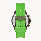 Buy Shop Fossil Bannon Chronograph Grey Dial Green Silicone Strap Watch for Men - BQ2501 USA Online
