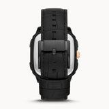 Buy Shop Fossil Inscription Automatic Skeleton Rose Gold Dial Black Leather Strap Watch for Men - BQ2572 USA Online