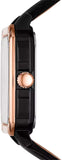 Buy Shop Fossil Inscription Automatic Skeleton Rose Gold Dial Black Leather Strap Watch for Men - BQ2572 USA Online