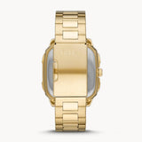 Buy Shop Fossil Inscription Automatic Skeleton Black Dial Gold Steel Strap Watch for Men - BQ2573 USA Online