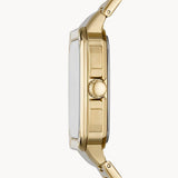 Buy Shop Fossil Inscription Automatic Skeleton Black Dial Gold Steel Strap Watch for Men - BQ2573 USA Online