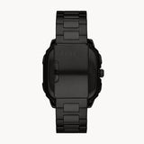 Buy Shop Fossil Inscription Automatic Skeleton Black Dial Black Steel Strap Watch for Men - BQ2574 USA Online