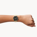Buy Shop Fossil Bannon Multifunction Chronograph Green Dial Gold Steel Strap Watch for Men - BQ2493 USA Online
