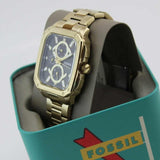 Buy Shop Fossil Inscription Multifunction Black Dial Gold Steel Strap Watch for Men - BQ2656 USA Online