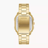 Buy Shop Fossil Inscription Multifunction Black Dial Gold Steel Strap Watch for Men - BQ2656 USA Online