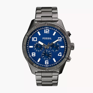 Buy Shop Fossil Brox Multifunction Blue Dial Grey Steel Strap Watch for Men - BQ2798 USA Online