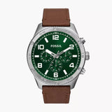 Buy Shop Fossil Brox Multifunction Green Dial Brown Leather Strap Watch for Men - BQ2801 USA Online