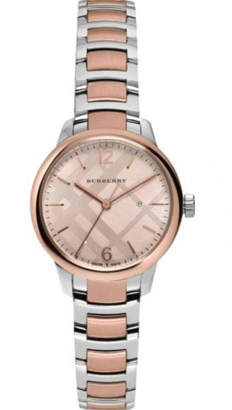 Buy Shop Burberry The Classic Rose Gold Dial Two Tone Steel Strap Watch for Women - BU10117 USA Online