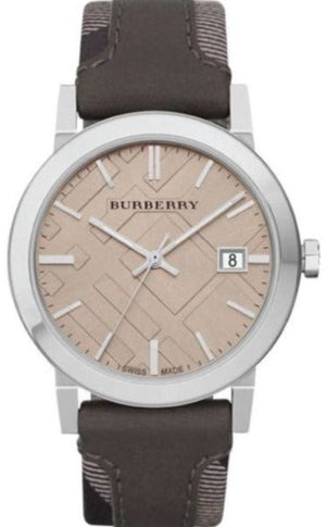 Buy Shop Burberry The City Grey Dial Leather Strap Watch for Men - BU9020 USA Online