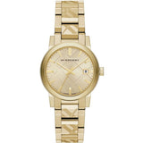 Burberry The City Gold Dial Gold Steel Strap Watch for Women - BU9145