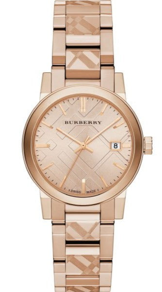 Buy Shop Burberry The City Rose Gold Dial Rose Gold Steel Strap Watch for Women - BU9146 USA Online
