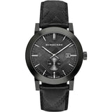 Buy Shop Burberry The City Black Dial Black Leather Strap Watch for Men - BU9906 USA Online