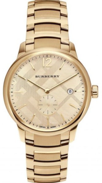 Buy Shop Burberry The Classic Gold Dial Gold Steel Strap Watch for Men - BU10006 USA Online