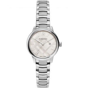 Buy Shop Burberry The Classic Silver Dial Silver Steel Strap Watch for Women - BU10108 USA Online