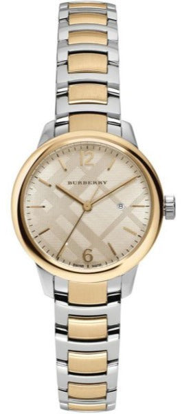 Buy Shop Burberry The Classic Champagne Gold Dial Two Tone Steel Strap Watch for Women - BU10118 USA Online