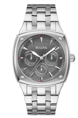 Buy Shop Bulova Classic Collection Multifunction Grey Dial Silver Steel Strap Watch for Men - 96C148 USA Online